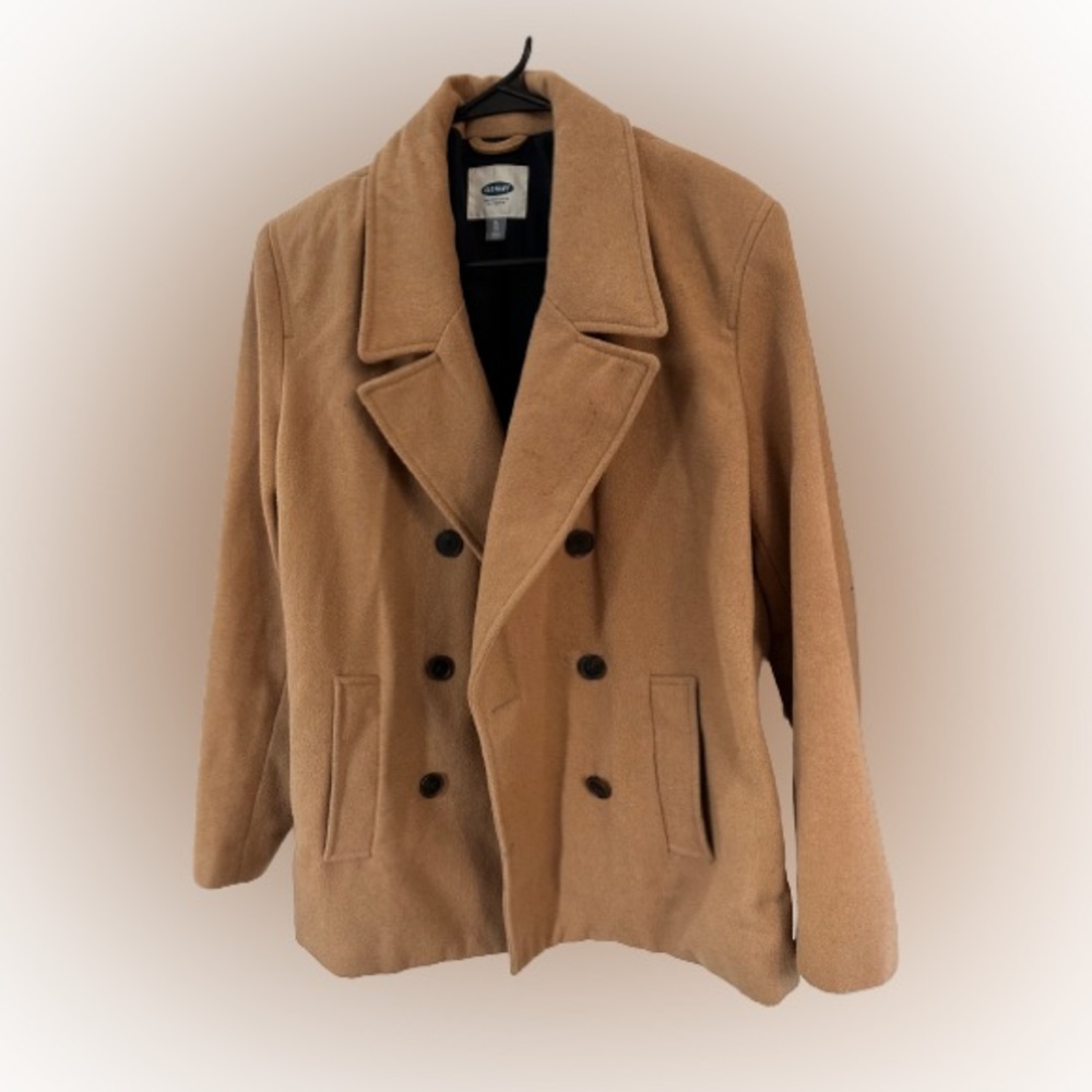 Old Navy Tan Pea Coat (XL)